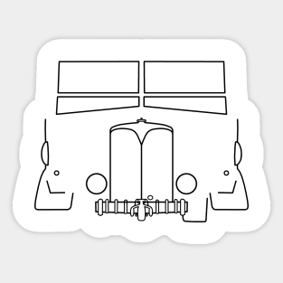 AEC Matador 4x4 classic truck outline graphic (black) Sticker